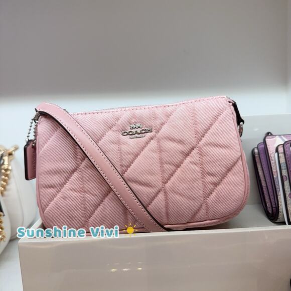 NWT Coach Nolita 19 CBK58 Denim and smooth leather Ballerina/Carnation